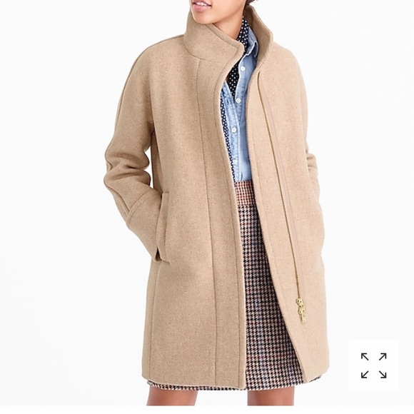 J. Crew Jackets & Blazers - J crew beige wool cocoon coat size 0